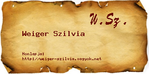 Weiger Szilvia névjegykártya
