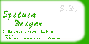 szilvia weiger business card